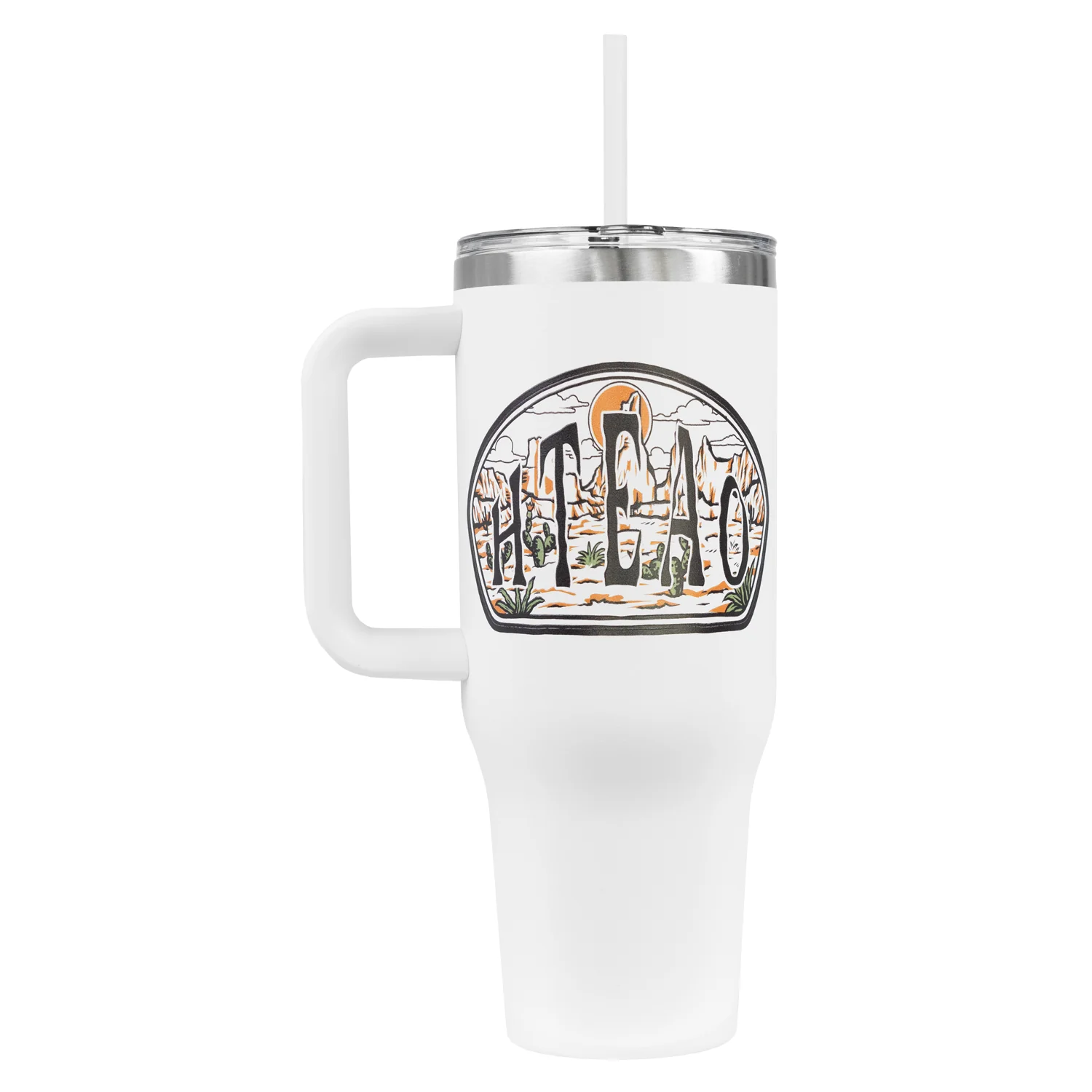 White HTeaO Everyday Handle Tumbler Landscape - Image 3